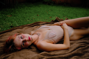 Ballet bodysuit in powder pink