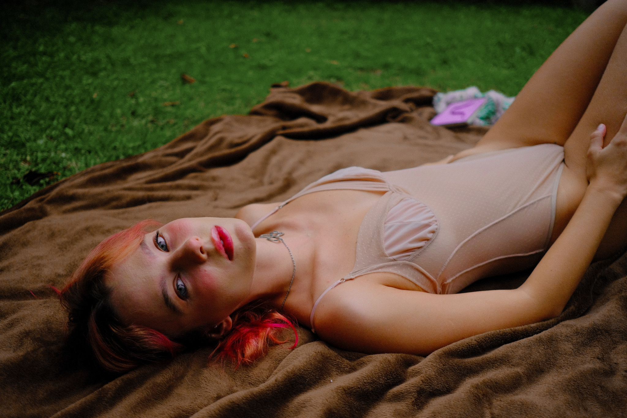 Ballet bodysuit in powder pink